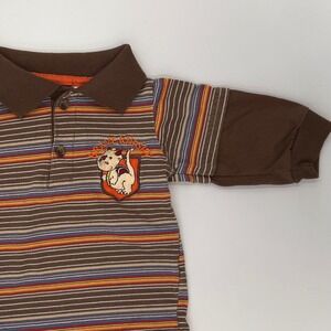 Vintage Cradle Togs 12M Striped Polo Brave Knight Dragon Embroidered Baby Top